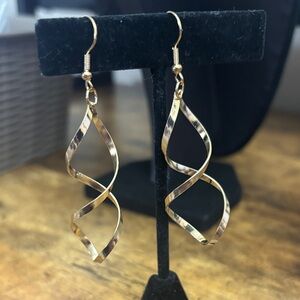 Gold Twisted Earrings